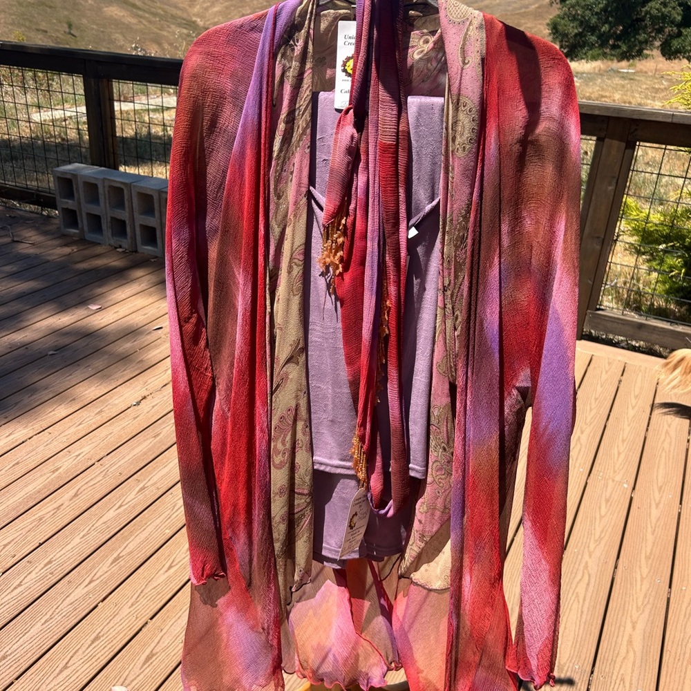 Chic Red and Purple Women's Jumpsuit